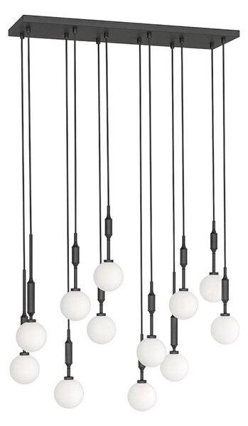 Open Design OR85464 - Подвесен полилей ERO на кабел 12xG9/8W/230V, черен