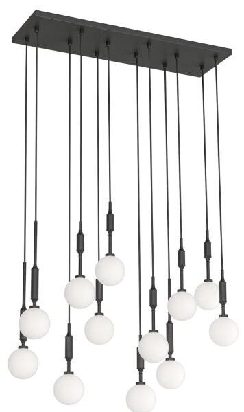 Open Design OR85464 - Подвесен полилей ERO на кабел 12xG9/8W/230V, черен