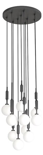 Open Design OR85372 - Полилей на стоманени въжета ERO 10xG9/8W/230V, черен