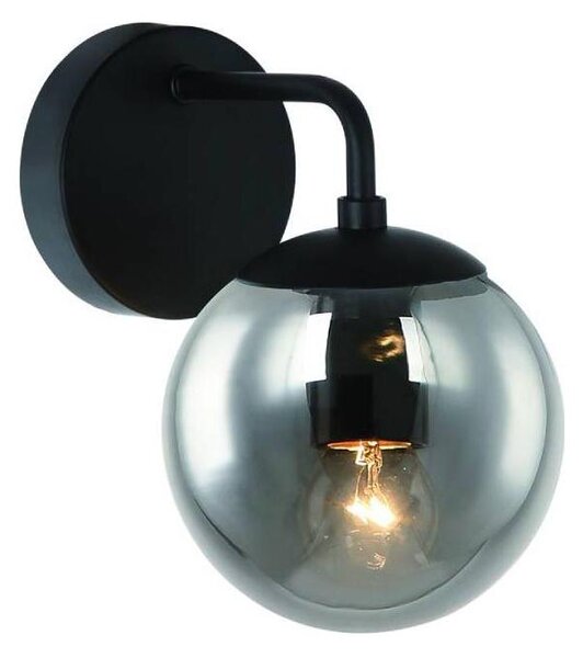 Open Design OR81411 - Настенна лампа BAO 1xE27/8W/230V черна/димчато сива