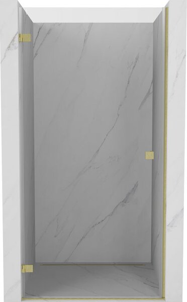 Mexen Lunar-B лява врата за душ кабина 85 см, прозрачна, златна четкана - 832-085-000-55-00-L