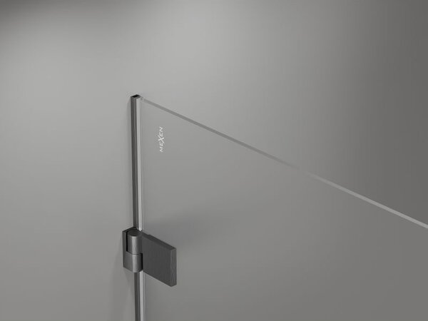 Mexen Lunar-B врата за душ, леви 95 cm, прозрачни, четкано оръдие сив - 832-095-000-66-00-L