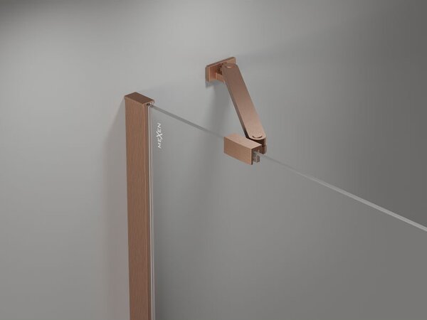 Mexen Mist Duo душ кабина с двупосочно отваряща се врата 110 x 80 см, прозрачна, четкана мед - 8A4-110-080-65-00