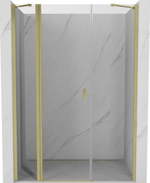 Mexen Mist врати за душ кабина, 150 см, прозрачни, златисто матирани - 8A4-150-001-55-00