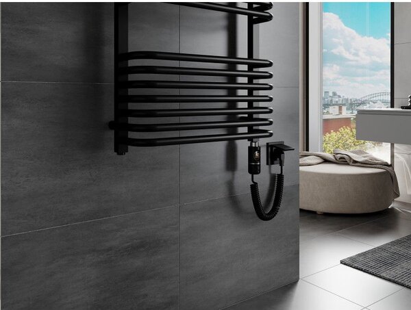 Mexen Apollo електрически радиатор 1210 x 550 mm, 600 W, черен - W117-1210-550-2600-70
