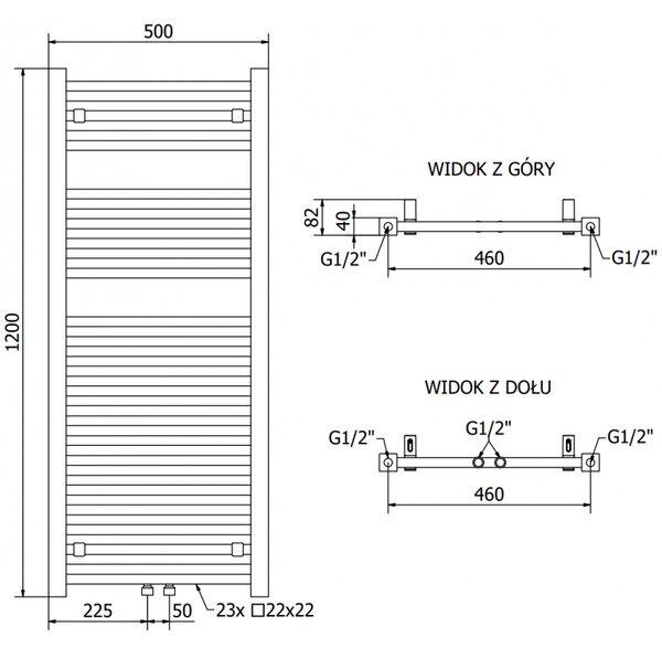 Mexen Pluton електрически радиатор 1200 x 500 мм, 600 W, бял - W106-1200-500-2600-20
