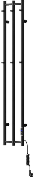 Mexen Pino електрически радиатор с закачалки за кърпи 1405 x 242 мм, 200 W, черен - W301-1405-242-00-70