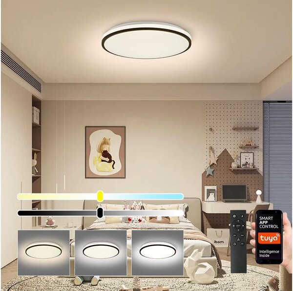 Brilagi - LED димиращо таванно осветително тяло SMART LED/36W/230V Ø 48 см Wi-Fi Tuya + дистанционно управление