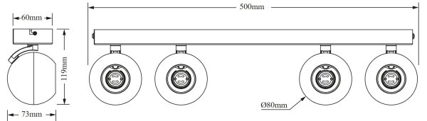 Osram - Точково осветително тяло SPOT SPHERAL 4xGU10/6W/230V бяло