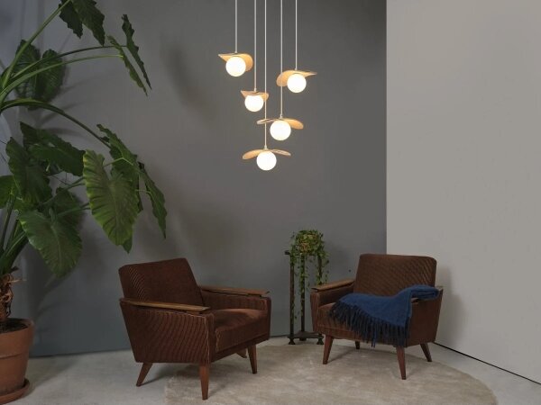 Osram - Висящ полилей на кабел DECOR PEARL 5xG9/5W/230V бежов