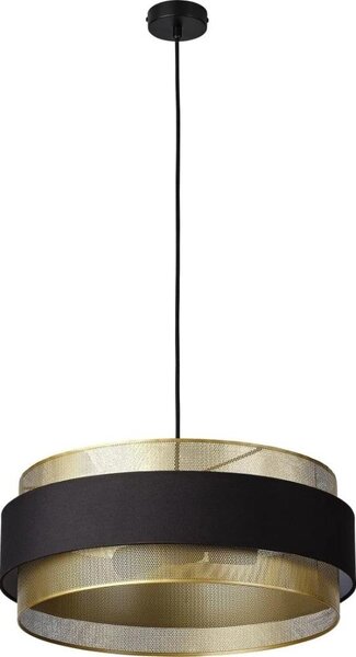 Osram - Полилей на кабел DECOR HORNET 3xE27/10W/230V Ø 50 см черен/златист