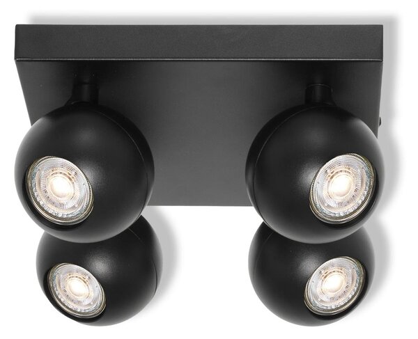 Osram - Точково осветително тяло SPOT SPHERAL 4xGU10/6W/230V черно