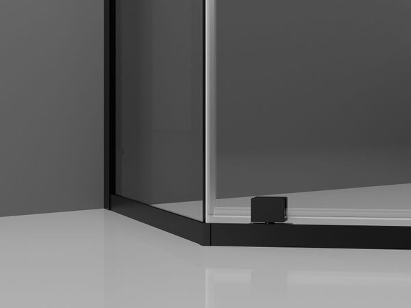 Mexen Exo петстенна сглобяема душ кабина 80 x 80 см, прозрачна, черна - 812-080-080-70-00