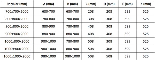 Mexen Exo петстенна сглобяема душ кабина 80 x 80 см, прозрачна, черна - 812-080-080-70-00