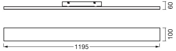 Osram - повърхностно монтиран LED панел PLANON LED/30W/230V 3000K 10x120 cm бял