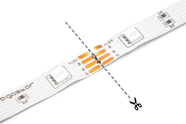 Aigostar - LED лента с димер и сензор 1м LED/2W/4xAAA 3000K IP65
