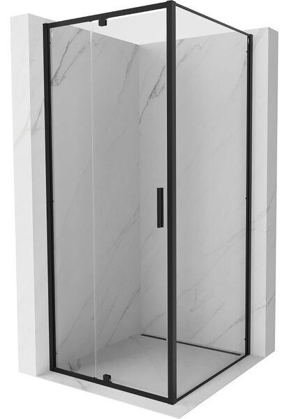 Mexen Exo душ кабина, отваряема, 90 x 90 см, прозрачна, черна - 819-090-090-70-00
