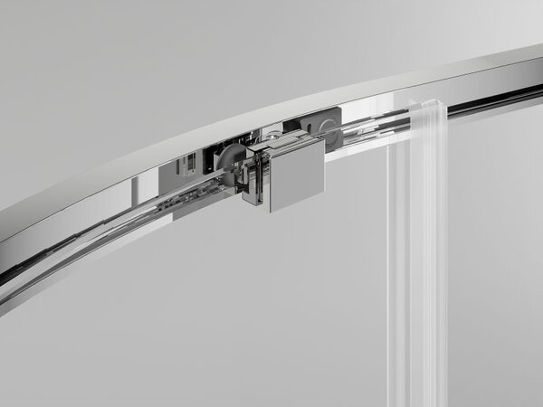 Mexen Exo полукръгла асиметрична плъзгаща се душ кабина 120 x 90 cm, прозрачна, хром - 8131-120-090-01-00