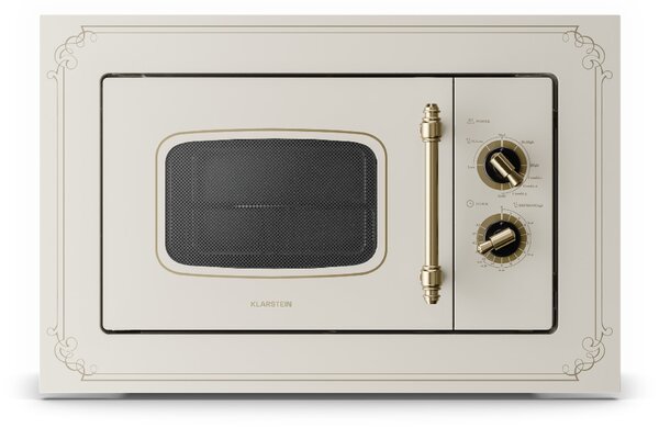 Klarstein Victoria 20 микровълнова печка за вграждане 20 л 800 W грил: 1000 W слонова кост