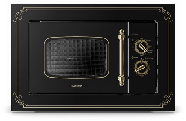 Klarstein Victoria 20 микровълнова печка за вграждане 20 л 800 W грил: 1000 W черна