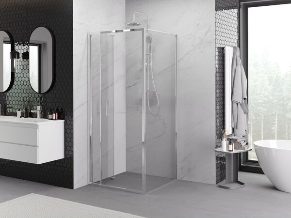 Mexen Exo сгъваема душ кабина 85 x 85 см, прозрачна, хром - 816-085-085-01-00