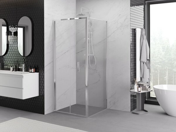 Mexen Exo сгъваема душ кабина 85 x 85 см, прозрачна, хром - 816-085-085-01-00