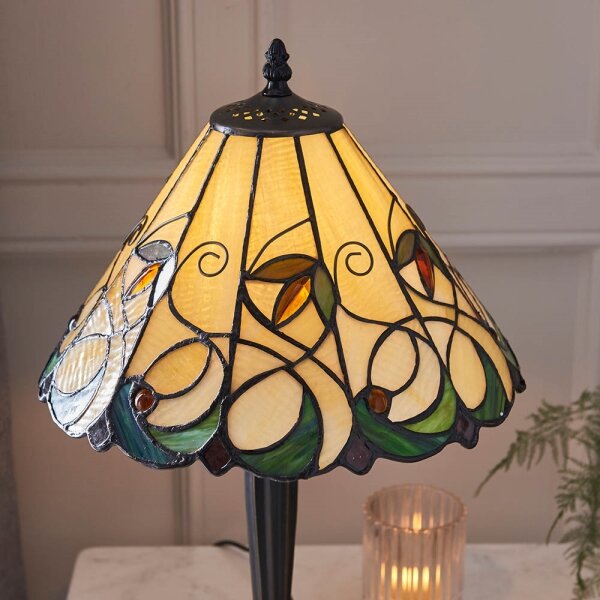 Endon 64195 - Настолна лампа Tiffany JAMELIA 1xE27/60W/230V диам. 31 см