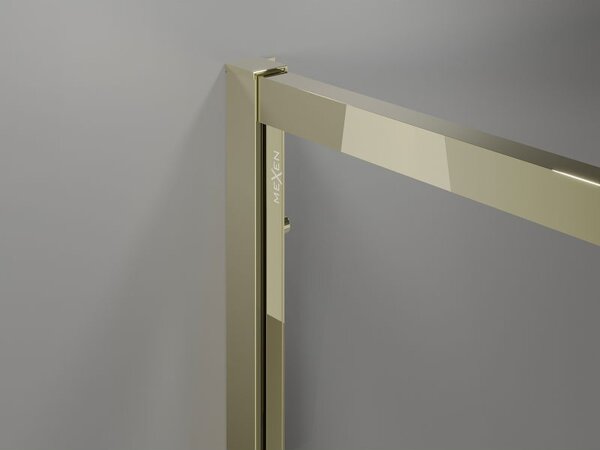 Mexen Exo отваряема душ кабина 150 x 100 см, прозрачна, златна - 819-150-100-50-00
