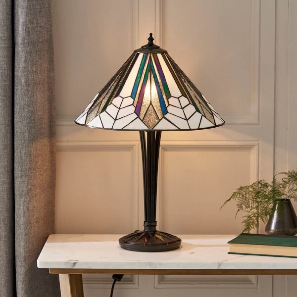 Endon 63939 - Настолна лампа Tiffany ASTORIA 2xE27/60W/230V, диаметър 40 см