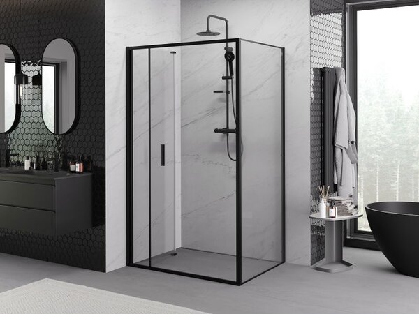 Mexen Exo сгъваема душ кабина 70 x 100 см, прозрачна, черна - 816-070-100-70-00