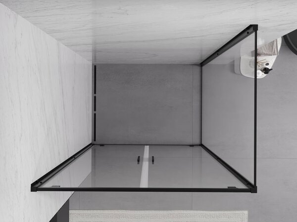 Mexen Exo душ кабина с врати 80 x 100 см, прозрачна, черна - 8182-080-100-70-00