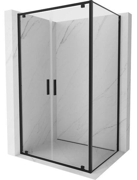 Mexen Exo душ кабина с врати 80 x 100 см, прозрачна, черна - 8182-080-100-70-00
