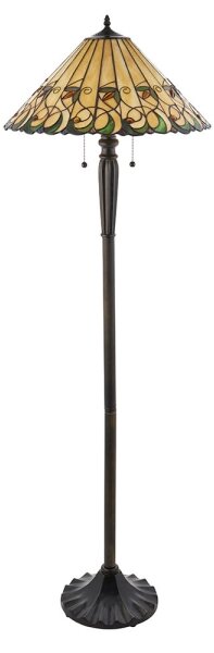 Endon 64192 - Подова лампа Tiffany JAMELIA 2xE27/60W/230V диаметър 50 см