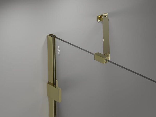 Mexen Lunar душ параван 1-крило 70 x 150 см, прозрачен, златен - 897-070-000-50-00