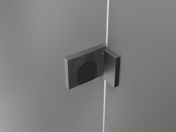 Mexen Lunar L параван за вана с 1 крило 80 x 150 см, прозрачен, четка в цвят gun gray - 897L-080-000-66-00