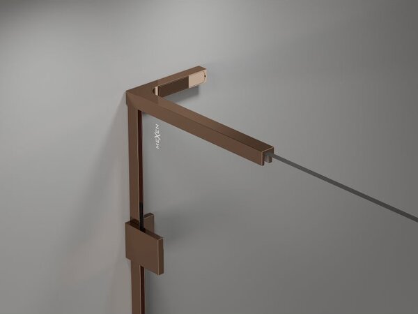 Mexen Lunar L полукръгла душ кабина с отваряне надясно 100 x 90 см, прозрачна