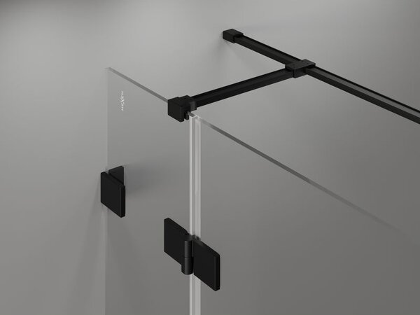 Mexen Lunar T душ кабина с дясно отваряне 130 x 120 cm, прозрачна, черна - 834T-130-120-70-00-P