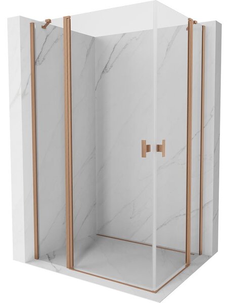 Mexen Mist Duo душ кабина с двупосочно отваряща се врата 110 x 80 см, прозрачна, четкана мед - 8A4-110-080-65-00