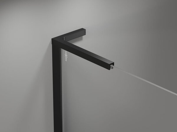 Mexen Mist L Duo разтворяема душ кабина 120 x 120 cm, черна мрежа, черна - 8A4L-120L-120P-70-77