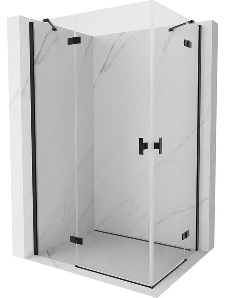 Mexen Mist-H Duo лява душ кабина 95 x 85 cm, прозрачно стъкло, черна - 8A5-095L-085P-70-00