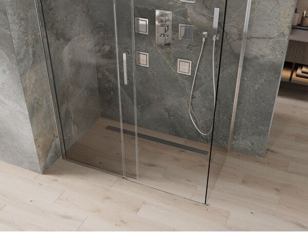 Mexen Omega плъзгаща се душ кабина 160 x 90 см, прозрачна, хром - 825-160-090-01-00
