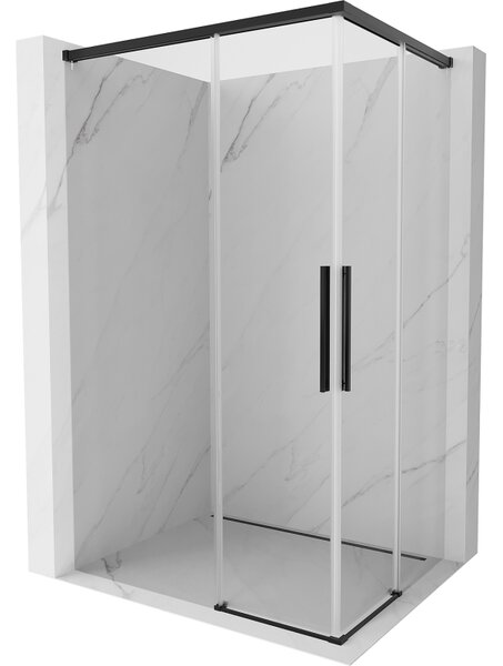 Mexen Rox Duo плъзгаща се душ кабина 120 x 90 см, прозрачна, черна - 8C2D-120-090-70-00