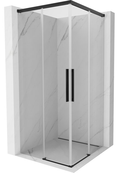 Mexen Rox Duo плъзгаща се душ-кабина 75 х 75 см, прозрачна, черна - 8C2D-075-075-70-00