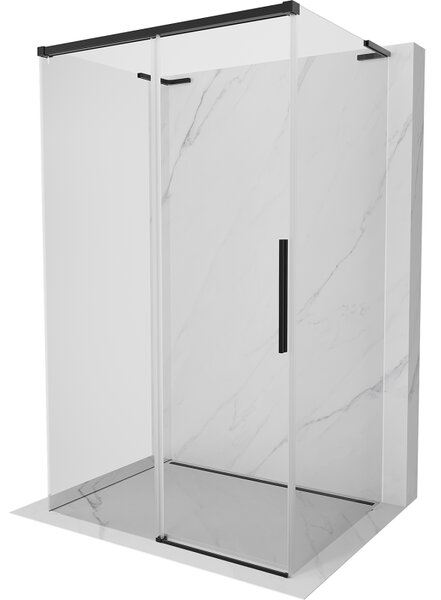 Mexen Rox-3S L триспална плъзгаща душ кабина 120 x 100 см, прозрачна, черна - 8C2L-120-100-70-00-3S