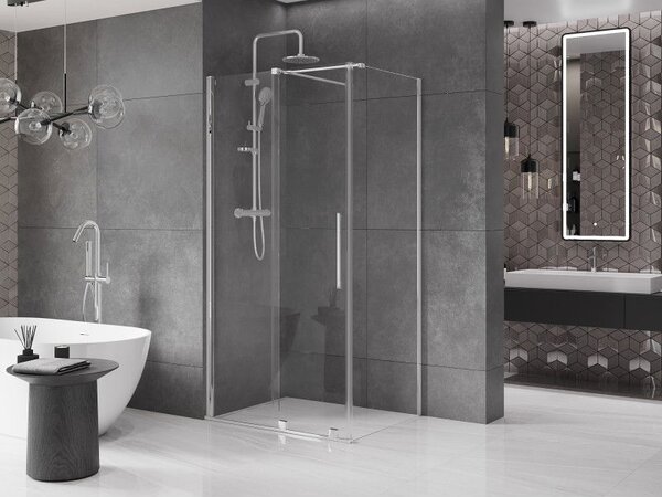 Mexen Velar плъзгаща се душ кабина 120 x 90 см, прозрачна, хром - 871-120-090-01-01