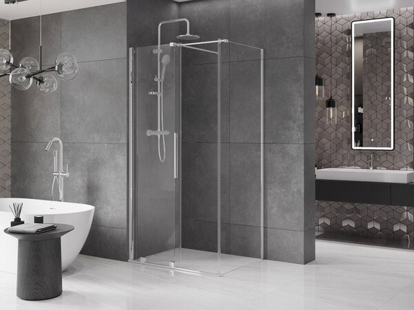 Mexen Velar плъзгаща се душ кабина 120 x 90 см, прозрачна, хром - 871-120-090-01-01