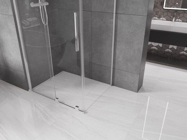 Mexen Velar плъзгаща се душ кабина 120 x 90 см, прозрачна, хром - 871-120-090-01-01