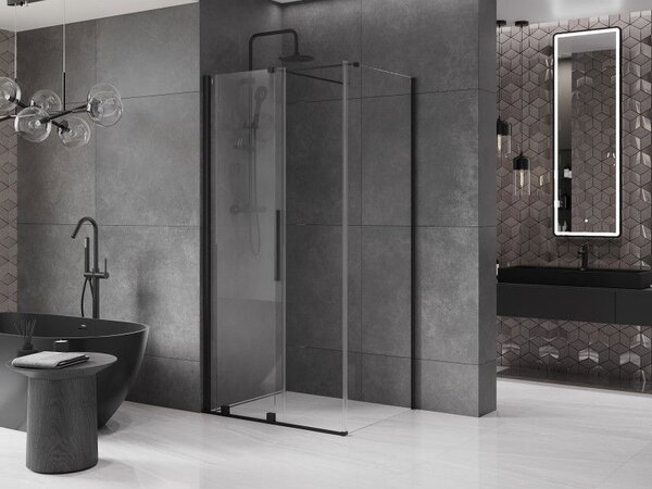 Mexen Velar плъзгаща се душ кабина 110 x 100 см, прозрачна, черна - 871-110-100-01-70