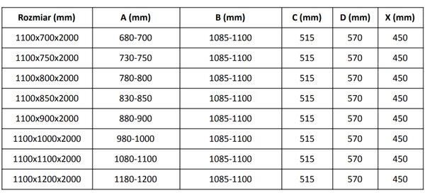 Mexen Velar плъзгаща се душ кабина 110 x 100 см, прозрачна, черна - 871-110-100-01-70