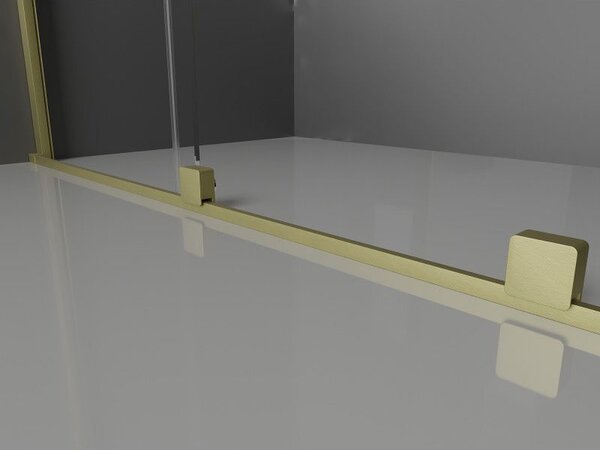 Mexen Velar плъзгаща се душ стена Walk-in 80 x 200 cm, матирано 8 mm, златно четкано - 871-080-000-33-55